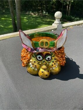 Vintage Halloween Colorful Witch Monster bucket bowl